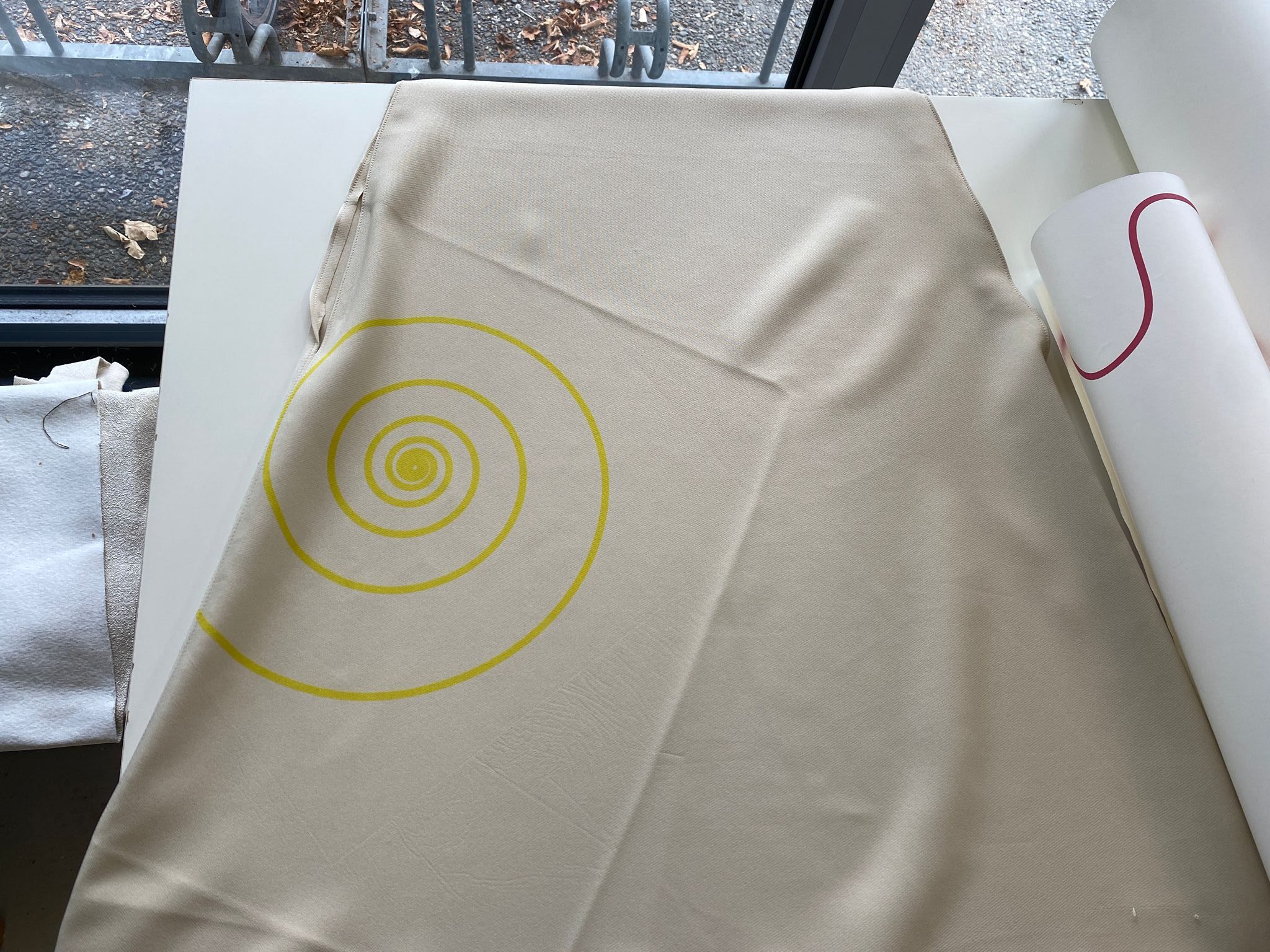 Spiral on garment