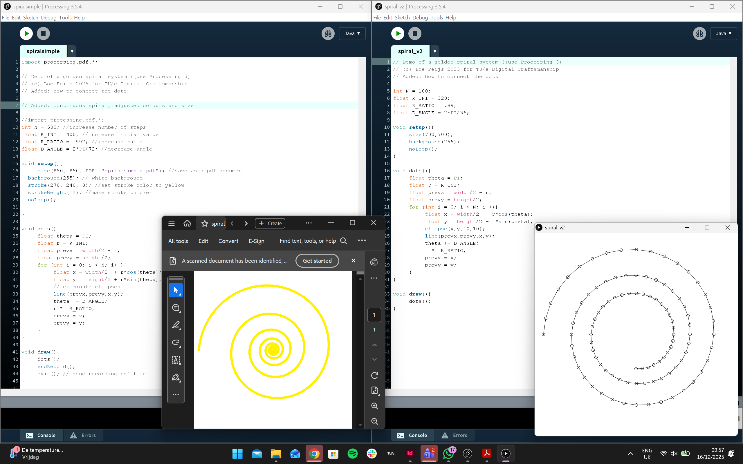 Processing code